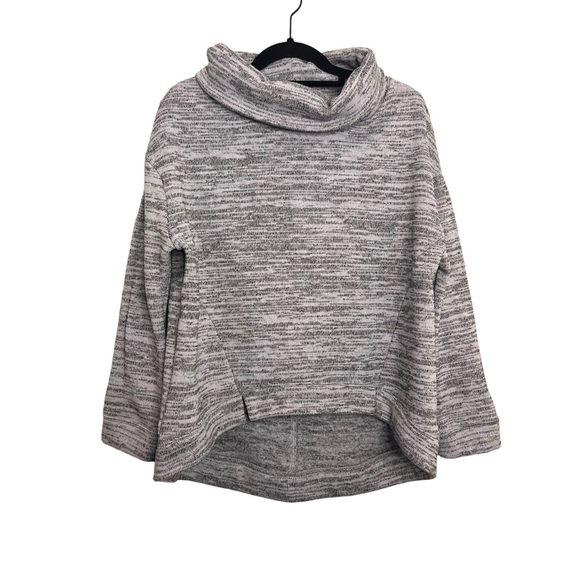Anthropologie Saturday Sunday Marled Cowl Neck Pullover Sweatshirt Purple Gray S - Picture 1 of 9